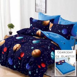 Lenjerie Finet cu 2 Fete, Cearceaf cu Elastic, 6 Piese #FE485