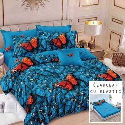 Lenjerie Finet cu 2 Fete, Cearceaf cu Elastic, 6 Piese #FE233