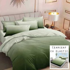 Lenjerie Finet cu 2 Fete, Cearceaf cu Elastic, 6 Piese #FE226
