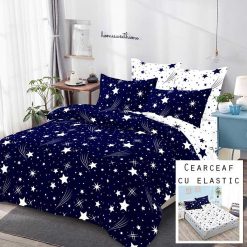 Lenjerie Finet cu 2 Fete, Cearceaf cu Elastic, 6 Piese #FE11