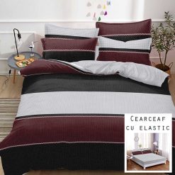 Lenjerie Finet cu 2 Fete, Cearceaf cu Elastic, 6 Piese #FE283