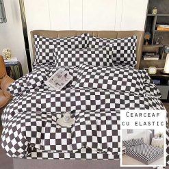 Lenjerie Finet cu 2 Fete, Cearceaf cu Elastic, 6 Piese #FE285