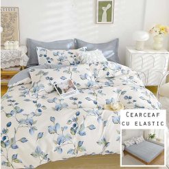 Lenjerie Finet cu 2 Fete, Cearceaf cu Elastic, 6 Piese #FE292