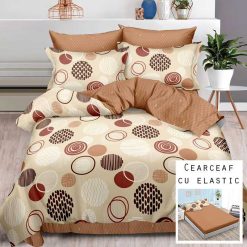 Lenjerie Finet cu 2 Fete, Cearceaf cu Elastic, 6 Piese #FE298