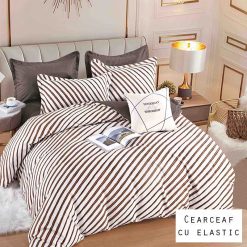 Lenjerie Finet cu 2 Fete, Cearceaf cu Elastic, 6 Piese #FE299