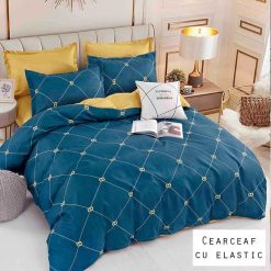Lenjerie Finet cu 2 Fete, Cearceaf cu Elastic, 6 Piese #FE301