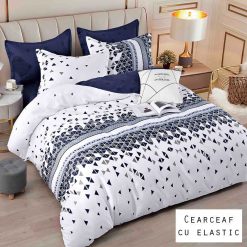 Lenjerie Finet cu 2 Fete, Cearceaf cu Elastic, 6 Piese #FE302