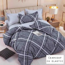 Lenjerie Finet cu 2 Fete, Cearceaf cu Elastic, 6 Piese #FE305