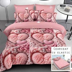 Lenjerie Finet cu 2 Fete, Cearceaf cu Elastic, 6 Piese #FE316