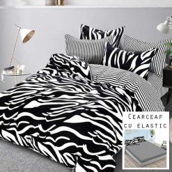 Lenjerie Finet cu 2 Fete, Cearceaf cu Elastic, 6 Piese #FE39