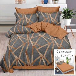 Lenjerie Finet cu 2 Fete, Cearceaf cu Elastic, 6 Piese #FE129