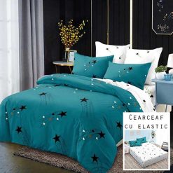 Lenjerie Finet cu 2 Fete, Cearceaf cu Elastic, 6 Piese #FE73