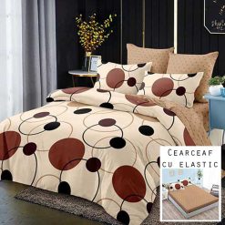 Lenjerie Finet cu 2 Fete, Cearceaf cu Elastic, 6 Piese #FE76