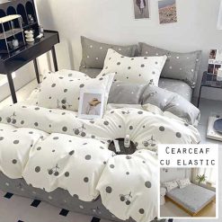 Lenjerie Finet cu 2 Fete, Cearceaf cu Elastic, 6 Piese #FE189