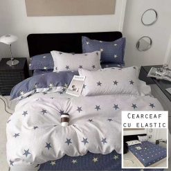 Lenjerie Finet cu 2 Fete, Cearceaf cu Elastic, 6 Piese #FE279