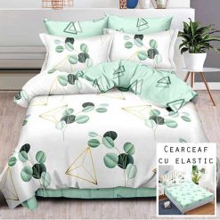 Lenjerie Finet cu 2 Fete, Cearceaf cu Elastic, 6 Piese #FE169