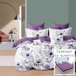 Lenjerie Finet cu 2 Fete, Cearceaf cu Elastic, 6 Piese #FE253