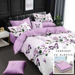 Lenjerie Finet cu 2 Fete, Cearceaf cu Elastic, 6 Piese #FE259
