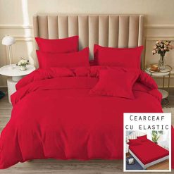 Lenjerie Finet cu 2 Fete, Cearceaf cu Elastic, 6 Piese #FE142