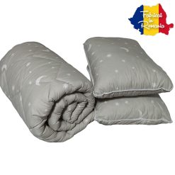 SET Pilota Gri Luna si Stele 200x210 + 2 Perne 50x70